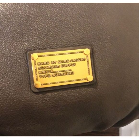 MARC JACOBS Workwear Grey Rolled Top Handles Satchel Crossbody Shoulder Bag - Picture 13 of 16